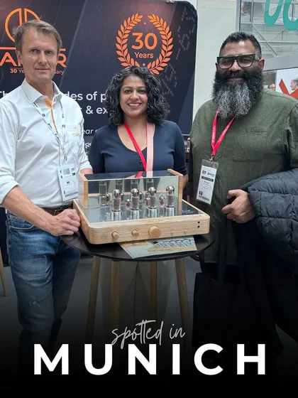 Here we are in Munich with the team from Canor, celebrating our partnership. Traveling to expos allows us to build personal relationships with the creators of the brands we represent.