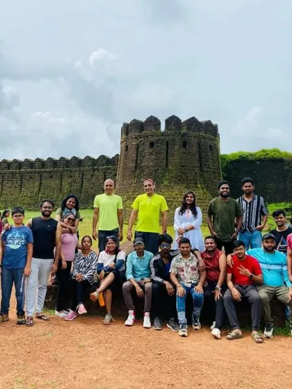 Another group photo at Mirjan Fort, a historic gem we explore on our way to or from Gokarna.