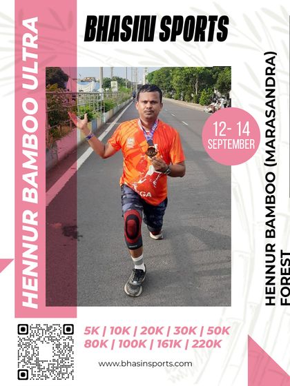 Announcing a runner for the Hennur Bamboo Ultra. These posts welcome new and returning athletes to the #HustleFam and showcase the growing number of participants.