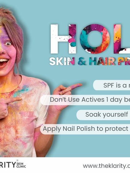 Get your skin and hair prepped for a colorful, safe Holi. Remember to use SPF, oil your hair and skin, and avoid actives the day before.