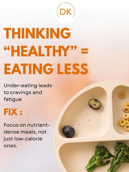 Mistake 2: Thinking "healthy" means eating less. Under-eating leads to cravings and fatigue. I teach you to focus on nutrient-dense meals, not just low-calorie ones.