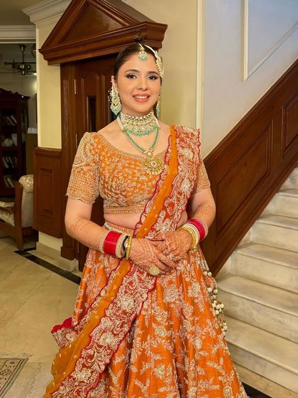 The complete look, ready for her wedding ceremony.