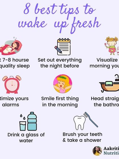 How you start your morning sets the tone for the entire day. Here are eight of my best tips to wake up feeling fresh and energized, from getting quality sleep to drinking a glass of water first thing.