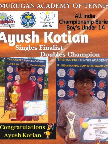 Murugan Academy of Tennis - Tennis Coaching Our Student Champions photo 34