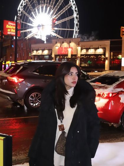 Another angle of the Clifton Hill winter scene, with slightly different car placement and lighting.