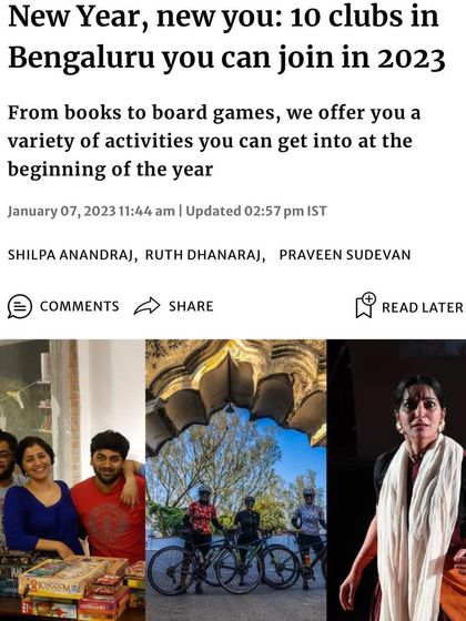 We're honored to be listed by The Hindu as one of the top clubs to join in Bengaluru. Our community is built on a shared passion for cycling, and we're thrilled to get this recognition.