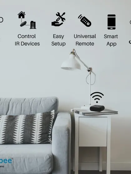 Our Universal IR Blaster consolidates all your remote-controlled devices into one system. Control your AC, TV, sound system, and other IR devices through the Wynbee app or with voice commands, eliminating the need for multiple remotes.