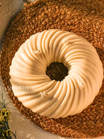Another version of the 'Ethereal Halo Candle', this one with a swirling texture that is mesmerizing to look at.
