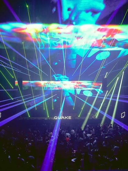 The incredible laser and light show at Quake in Hyderabad. The production here is world-class, creating a fully immersive experience.