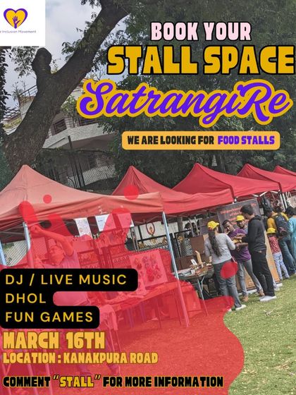 We also offer opportunities for vendors to set up food stalls at our festivals like Satrangi Re, making it a complete community experience.