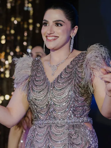 The bride shining during her performance. We make sure the choreography highlights the bride while making the whole group look amazing.