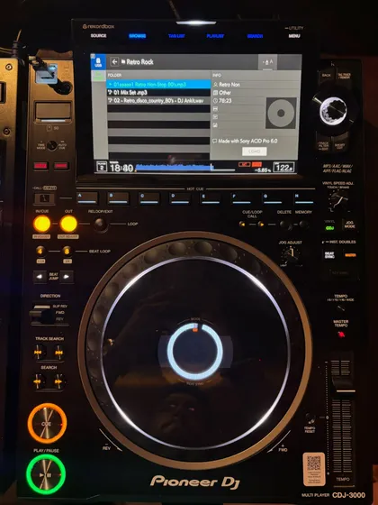 A close-up of the Pioneer CDJ-3000 multi-player. For any serious club or DJ, this is the gold standard, and we supply and install it to ensure flawless performance and reliability, night after night.