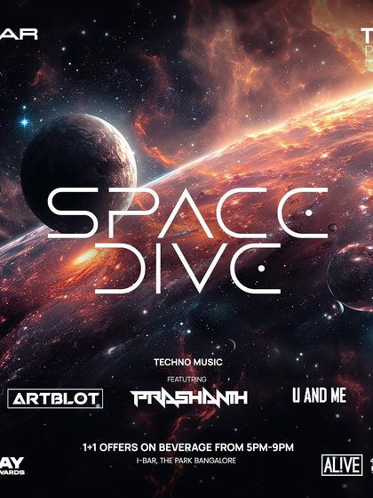 A duplicate of the "Space Dive" flyer for I-Bar.