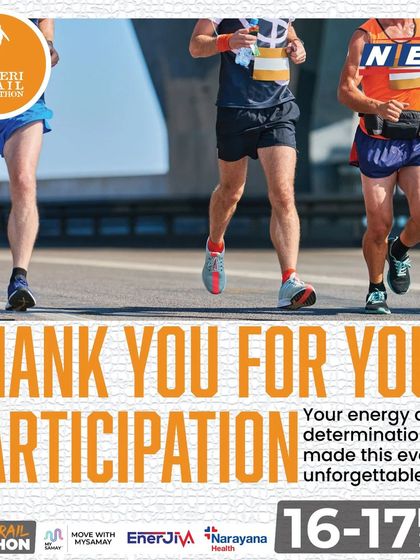 A heartfelt thank you to every participant. Your incredible energy and determination made the Kaveri Trail Marathon an unforgettable event.