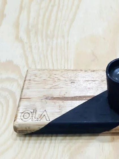 Another view of the custom gifts made from Ola's factory waste. We believe in circular design and finding creative ways to give materials a second life.