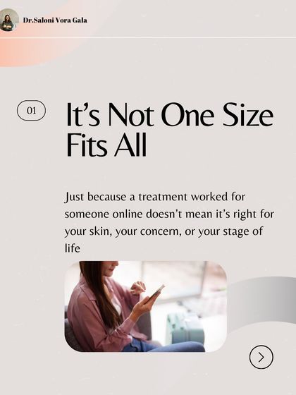Skincare is not one-size-fits-all. A treatment that worked for an influencer online may not be right for your skin type, your concern, or your stage of life.