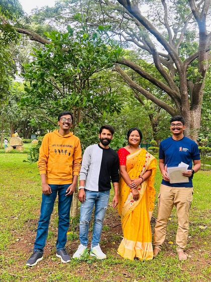 Our team members and some of our regular travelers at a community meetup.