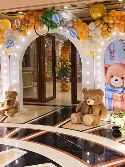 Golu Balloon Decor - Baby Celebration Decor Teddy Bear & Hot Air Balloons photo 7