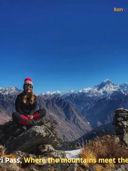 Kauri Pass, where the mountains meet the sky. This trek offers some of the best panoramic views of the Garhwal Himalayas.