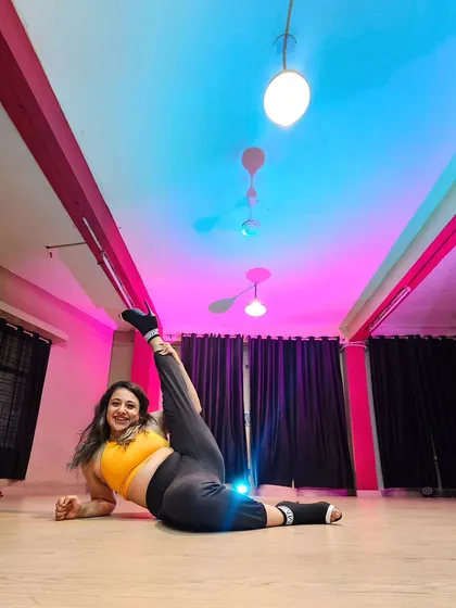 A joyful moment on the studio floor. I built this place to be a happy space where dancers and creators can feel free to express themselves and have fun.