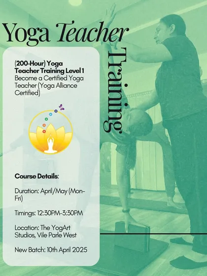 This is the complete overview of my upcoming 200-Hour Yoga Alliance certified Teacher Training Course. It includes the schedule, location, and batch start date, along with a special offer for a one-month free internship to put your new skills into practice.