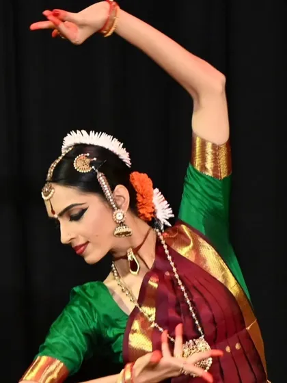 My student Madhura Bhrushundi performing at the Natya Vriksha Young Dancers Festival. It fills me with pride to see my disciples carry the torch forward with such grace.