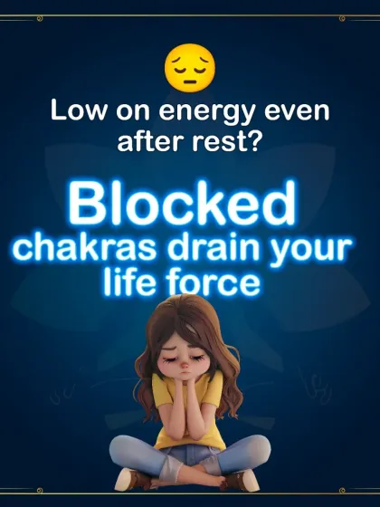 If you feel low on energy even after resting, it's a sign that blocked chakras are draining your life force. Unblocking them is like plugging a leak, restoring your vitality.