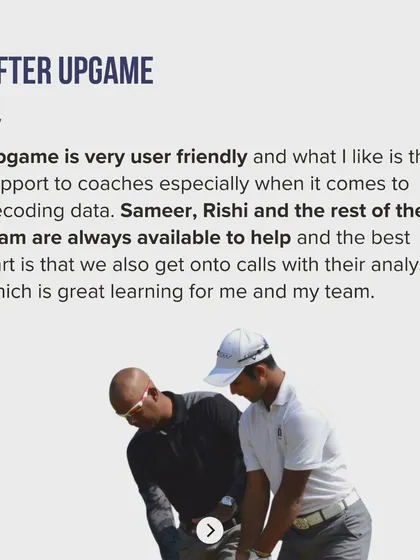 The support from our data partners like Upgame is crucial. Their team helps us decode complex data, and our joint analysis sessions are a great learning opportunity for both me and my coaching staff.