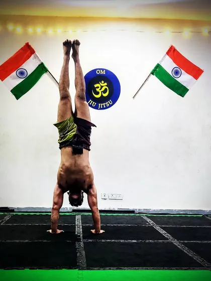 Diwali or no Diwali, the work doesn't stop. A handstand to celebrate the festival of lights, finding balance and strength in our practice.