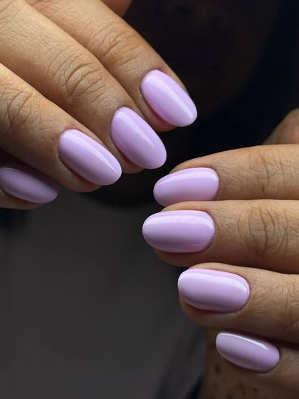 A beautiful pastel lavender manicure. This soft and dreamy color is perfect for spring or for anyone who loves delicate, feminine shades.