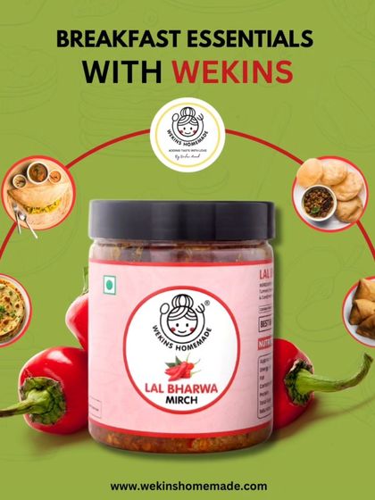 Our Lal Bharwa Mirch achaar is a breakfast essential. It pairs wonderfully with samosas, parathas, dosas, and more to spice up your mornings.