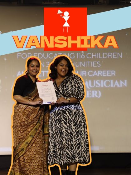 Graduating fellow Vanshika is recognized for her work. Our fellowship empowers young musicians, especially women, to build sustainable careers in the arts.
