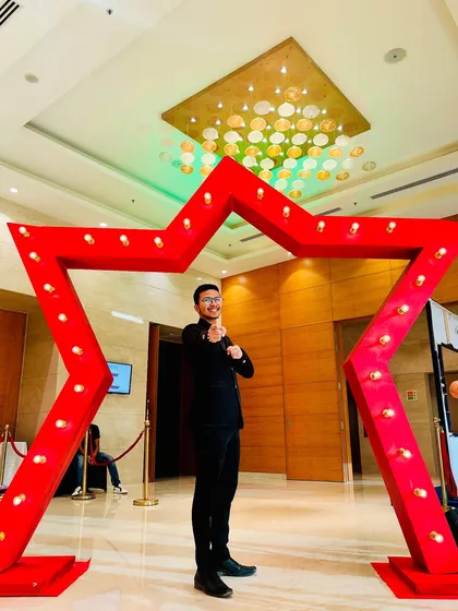 Posing by the star entrance before a show. Every event is an opportunity to create a stellar experience for the audience.