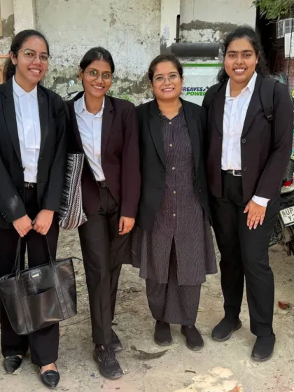 Posing with my team of dynamic women lawyers. Together, we are a force to be reckoned with in the courtroom.