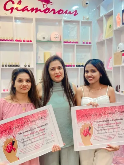 I am so proud to see my students, Pooja and Gingi, graduate with their certificates of completion. They are now fully equipped with advanced skills and ready for the market.