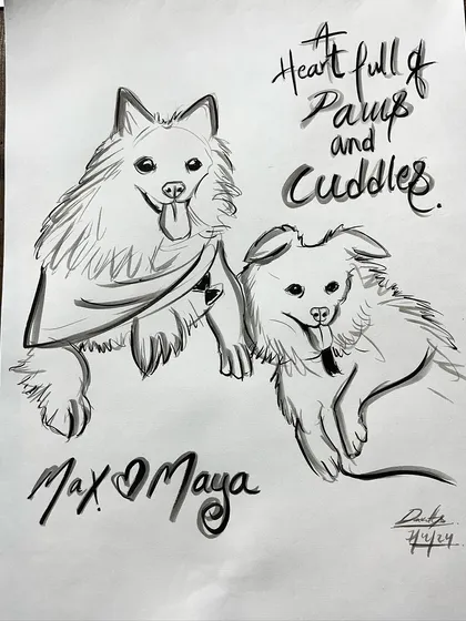 A duplicate of the 'Max & Maya' dog portrait.