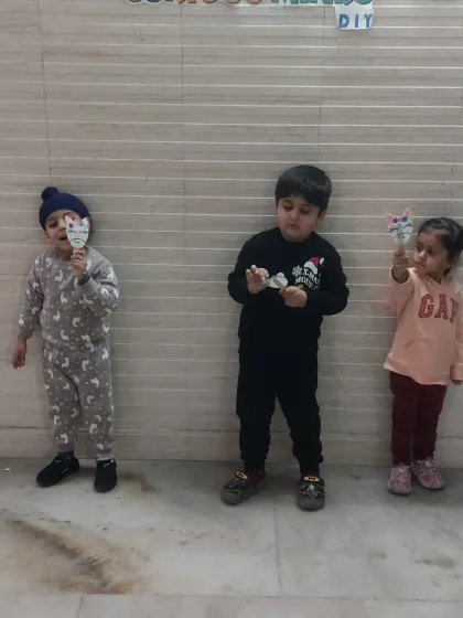 A sneak peek into our playgroup sessions where even the youngest children get to explore their creativity by making and decorating their own masks.