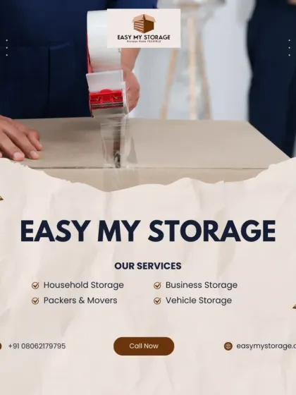 Running out of space? We offer a comprehensive range of services, including household storage, business storage, packers and movers, and vehicle storage, all accessible with one call.