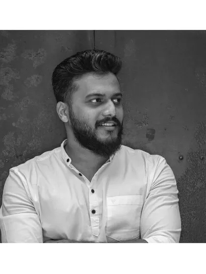 Ar. Rohit Vernekar, a project architect with a knack for architectural detailing and a passion for Royal Enfield bikes.