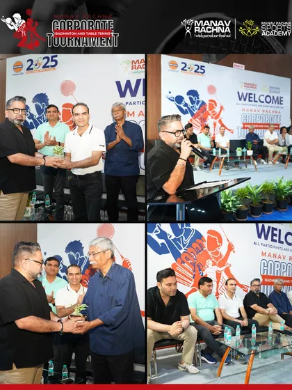 The opening ceremony proceedings. We manage every aspect of the event, including guest felicitations and opening speeches, to ensure a smooth and prestigious start.
