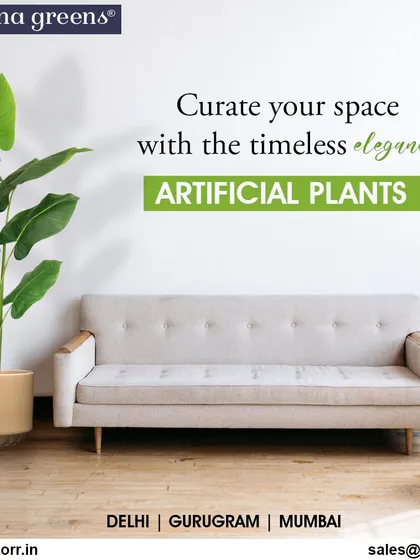 Curate your space with the timeless elegance of artificial plants. A single large plant can anchor a room and add a refreshing, natural vibe.