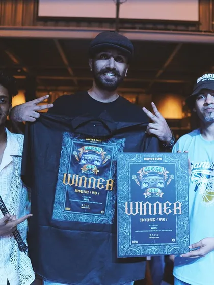 A proud moment after winning the 1 vs 1 House category at the Ninety's Flow jam. Competing keeps my skills sharp and connects me with the wider dance community.