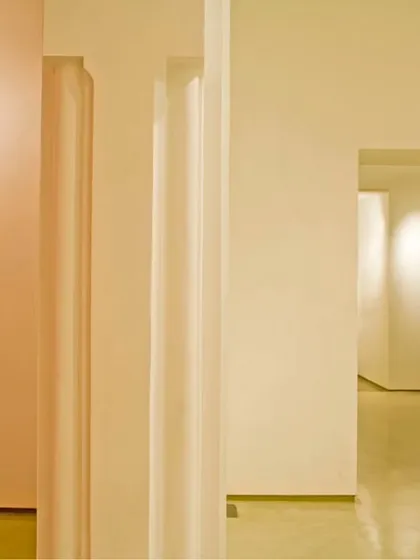In retrofitting a heritage building for the Sakshi Art Gallery, we created a fluid circulation path through a series of interconnected rooms. The ambiguous thresholds and clean, minimalist walls provide a neutral canvas for the art.