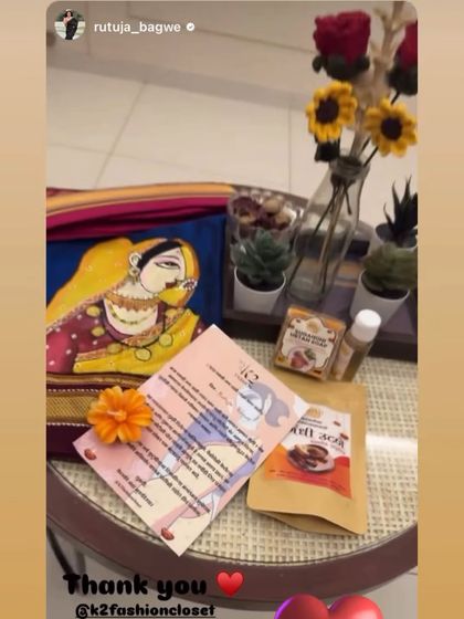 It brings me so much joy to see my products in the homes of artists I admire. Thank you to actress Rutuja Bagwe for this lovely picture of her Diwali gift.
