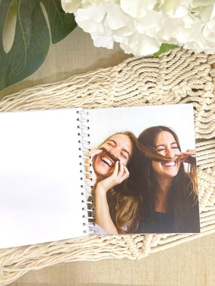 Another fun photo from inside the personalized album. You can fill this 12-page booklet with all your favorite moments with friends.