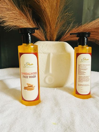 My Sandalwood Face Wash comes in a convenient pump bottle. The formula is infused with calming sandalwood to gently cleanse and rejuvenate your skin.