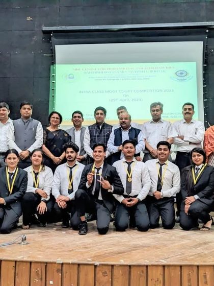 A proud moment with the winners of the competition. Their success is a reflection of their dedication and the quality of their legal education.