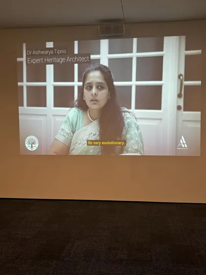 A projection of my video interview at the 7Experiences Summit in Auckland. I discussed our work on creative placemaking with the Woodstock School community, sharing our approach with an international audience.