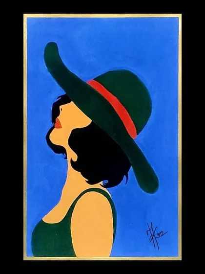 A timeless, classic portrait of a woman. I used a simple color palette and clean lines to convey a sense of elegance and grace that never goes out of style.