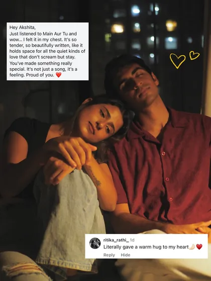 Sharing the beautiful messages I received for "Main Aur Tu". My goal is to create music that connects with listeners, and this feedback shows the impact of heartfelt songwriting.